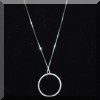 J02. 14KL white gold necklace with gemstone pendant. 